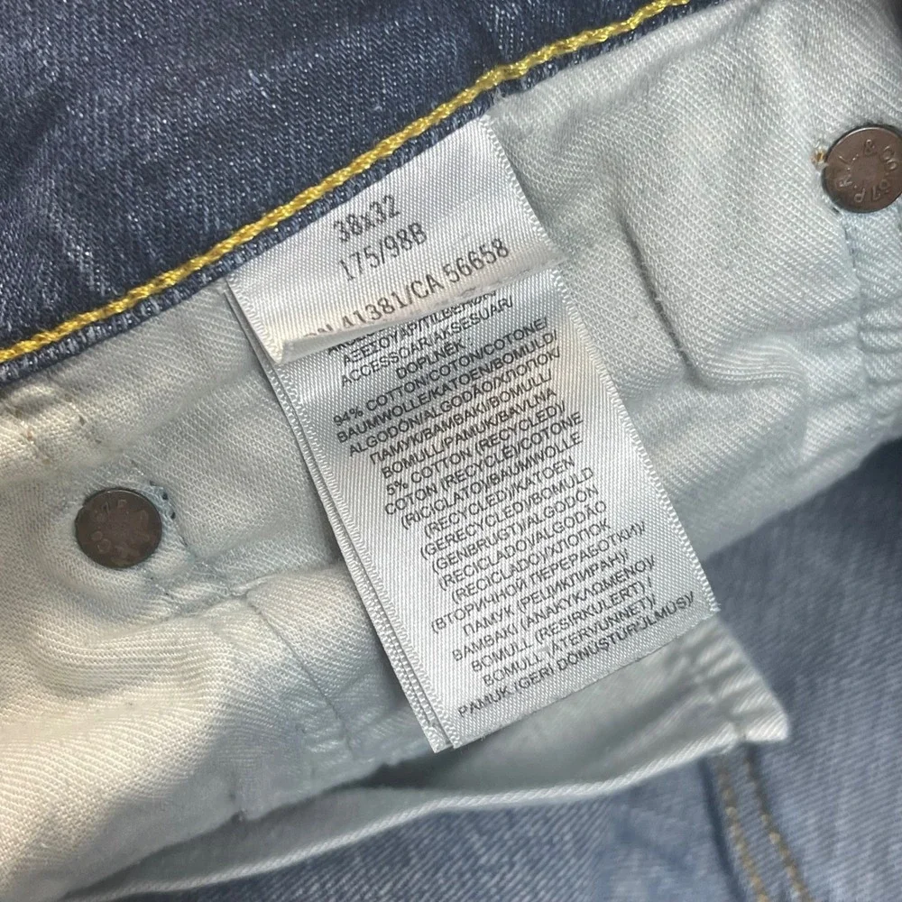 Polo Ralph Lauren Men's 38x31 Varick Slim Straight‎ Jeans Dark Wash Blue Denim